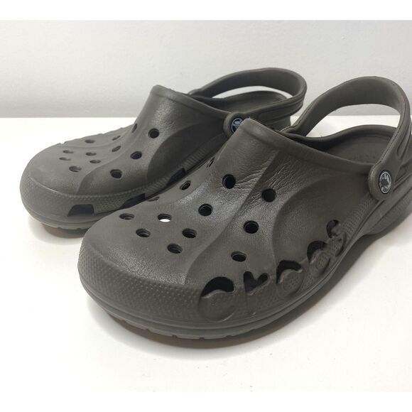 Crocs Baya Graphite Gray Lightweight Water Friendly Clogs Casual Comfort Sz 11 - Picture 3 of 9